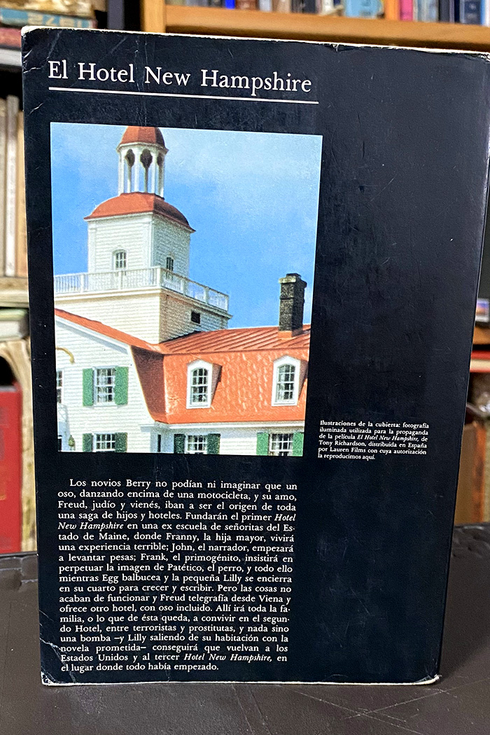 El hotel New Hampshire libro de John Irving