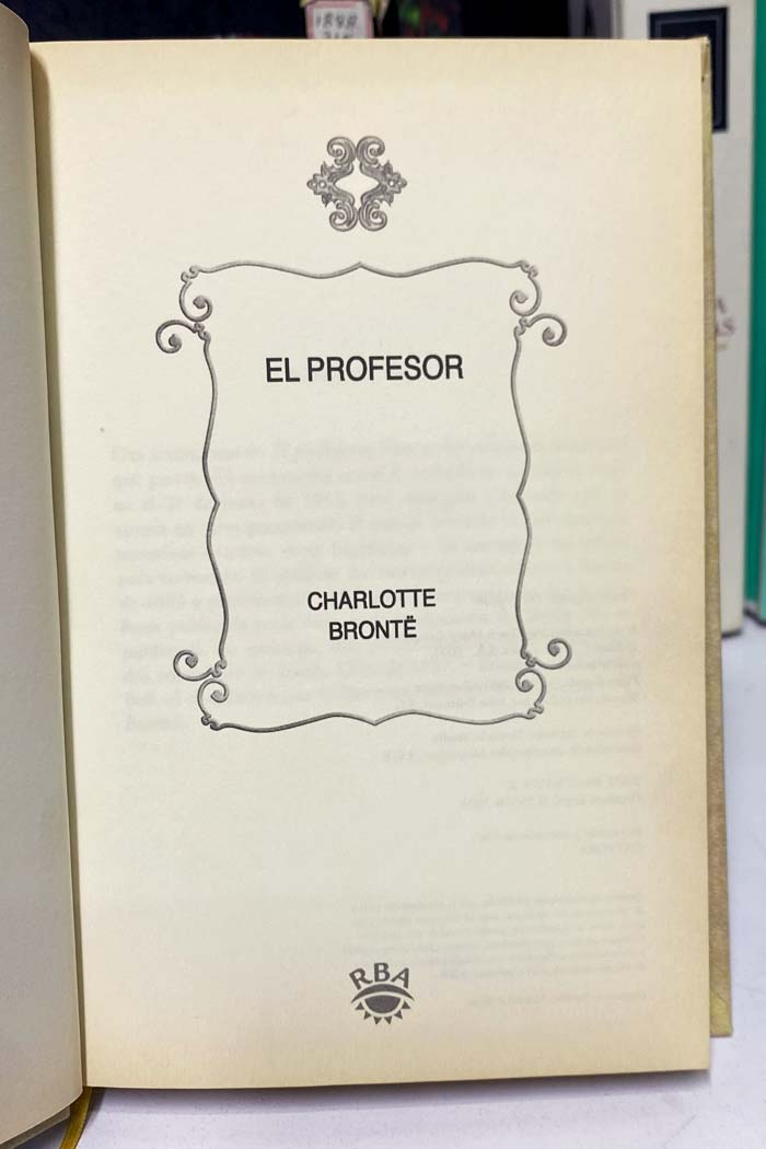El profesor libro de Charlotte Brontë