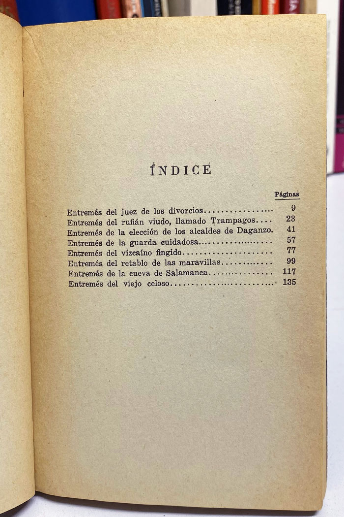 Entremeses libro de Miguel de Cervantes