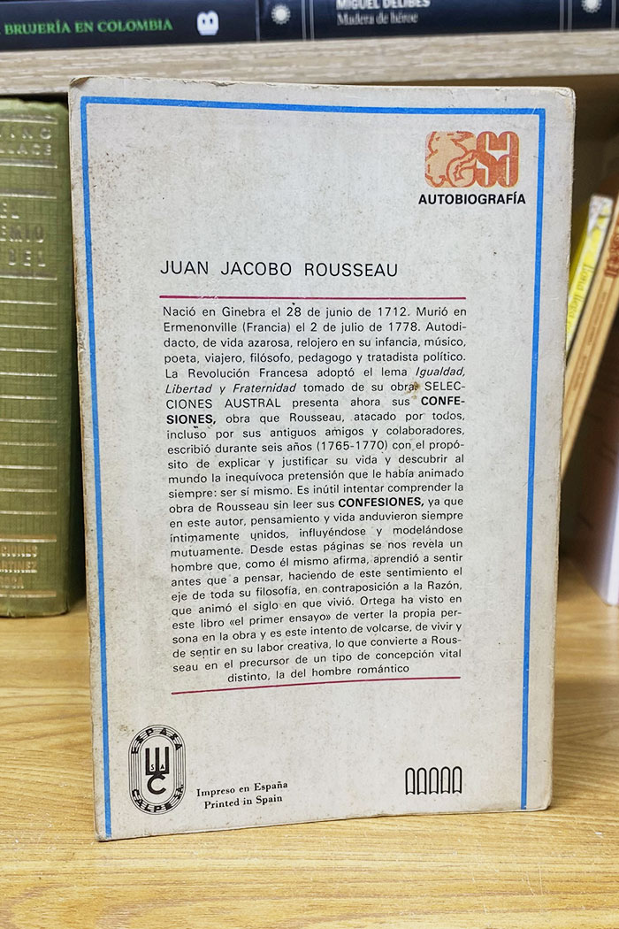 Las confesiones Libro de Jean-Jacques Rousseau