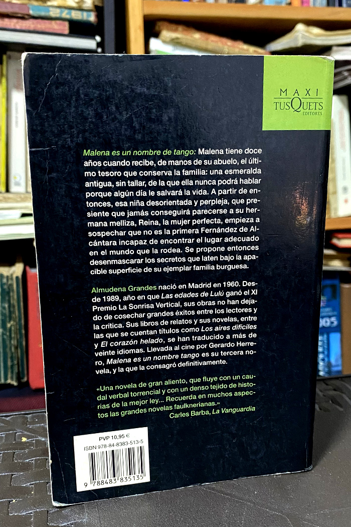 Malena es un nombre de tango libro de Almudena Grandes