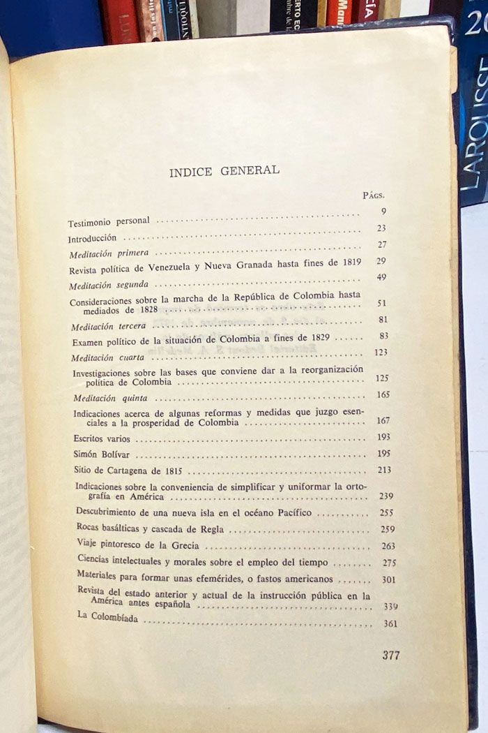 Meditaciones colombianas Libro de Juan García del Río