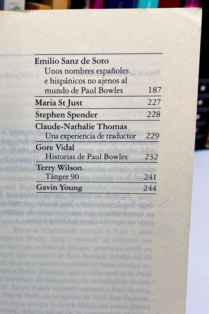 Paul Bowles Visto Por Sus Amigos