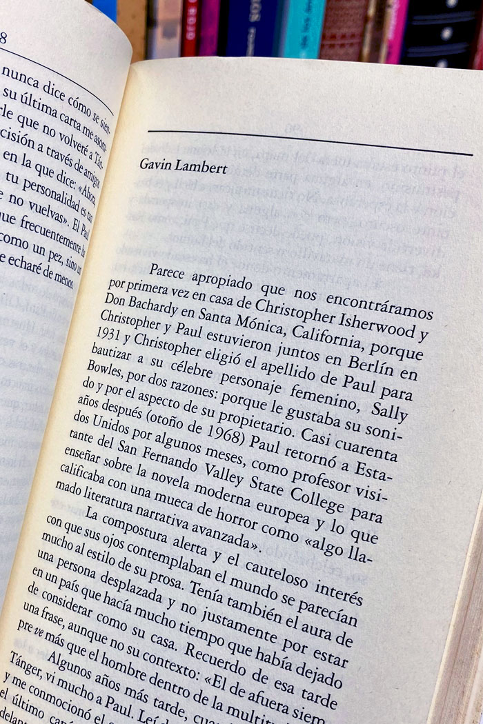 Paul Bowles Visto Por Sus Amigos