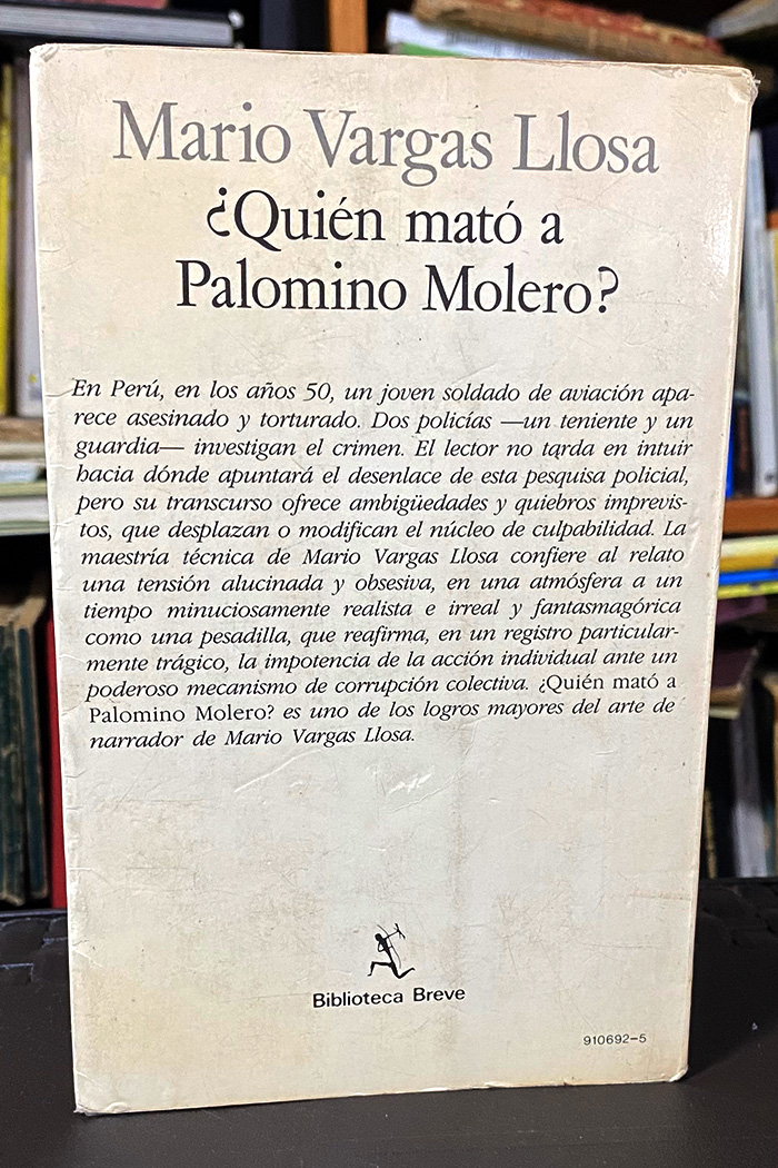¿Quién mató a Palomino Molero? Mario Vargas Llosa