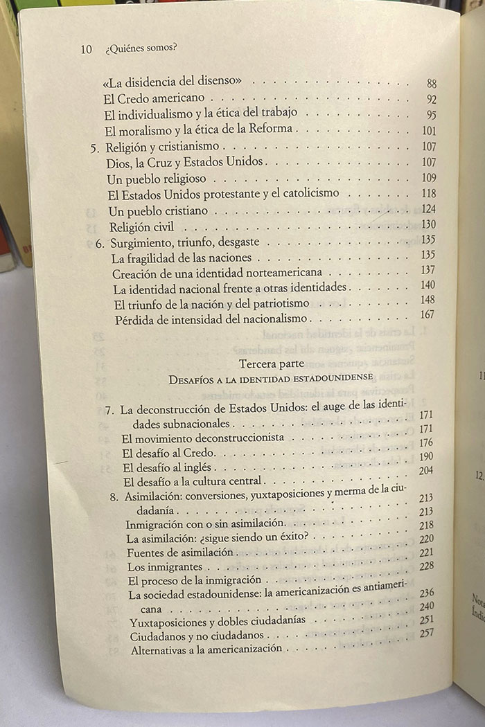 Quienes Somos? Libro de Samuel P. Huntington