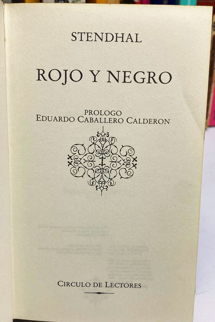 Rojo y negro Novela de Stendhal