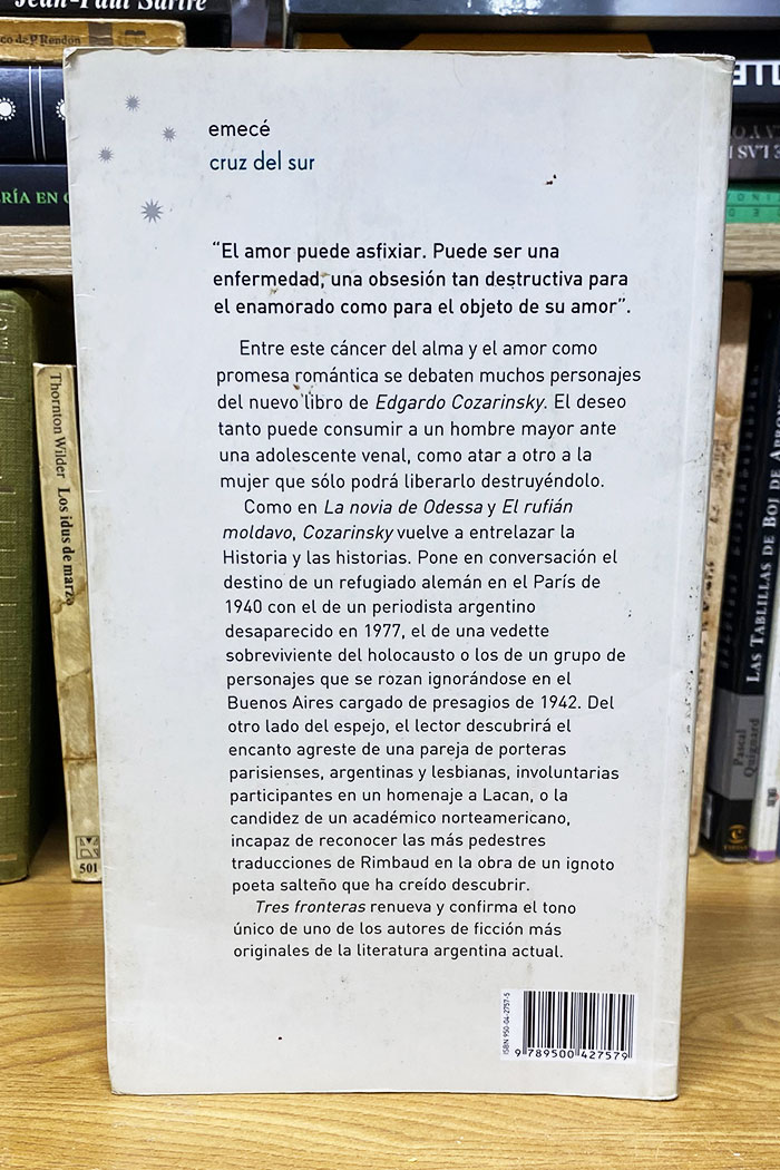 Tres fronteras Libro de Edgardo Cozarinsky