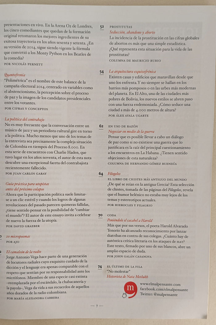 Revista El Malpensante N° 155